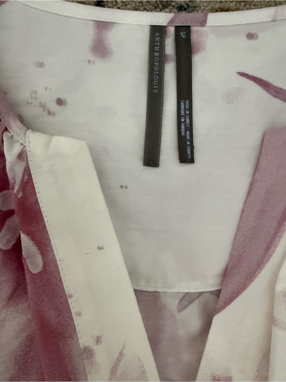 Anthropologie Somerset Maxi Dress in Mauve Floral- Size Small Petite - Picture 5 of 5